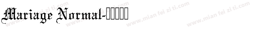 Mariage Normal字体转换